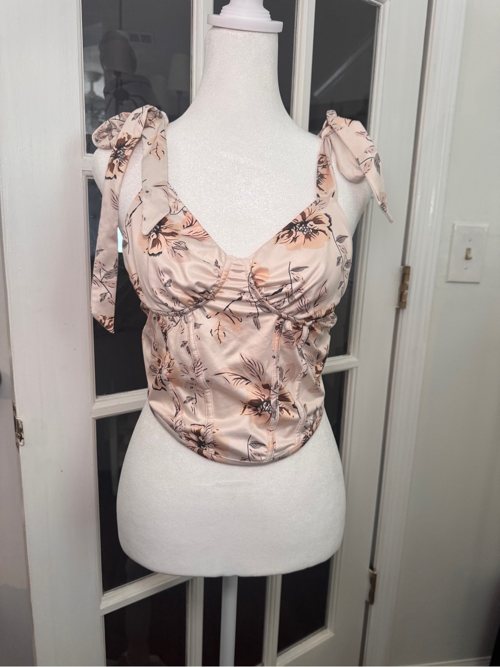 NWOT Tie-Strap Bustier Top Size Medium
